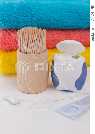 Set of tools for oral hygiene. 57074290