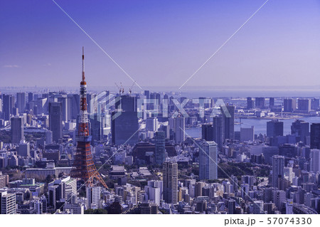 東京都市風景　東京タワー 57074330