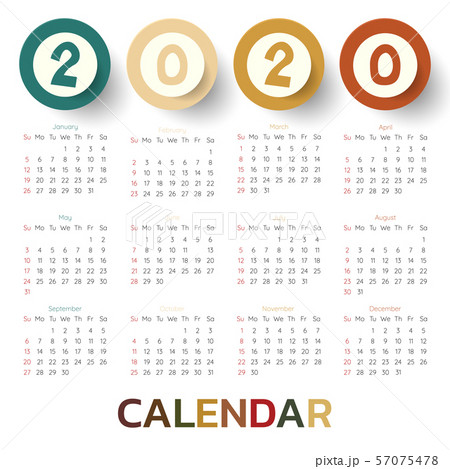 2020 Modern calendar template 57075478
