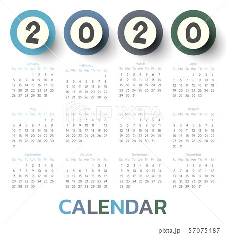 2020 Modern calendar template 57075487