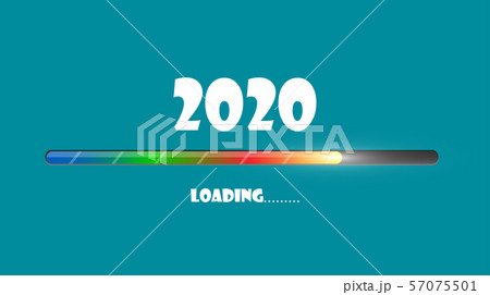 Happy new year 2020 . Greetings card. abstract 57075501