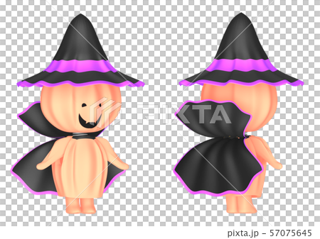 Golden pumpkin doll Halloween white background Golden pumpkin doll Halloween white background 57075645