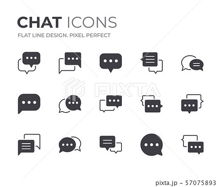 Chat Bubble Icons Setのイラスト素材