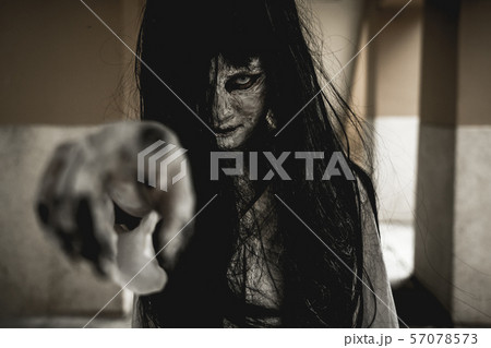 Halloween or horror concept, Women dressed in Halloween or horror concept, Women dressed in 57078573