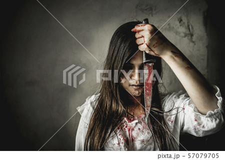 Killer or Zombie woman. 57079705