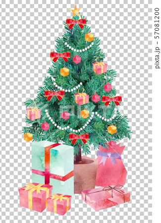 クリスマスツリー プレゼントのイラスト素材