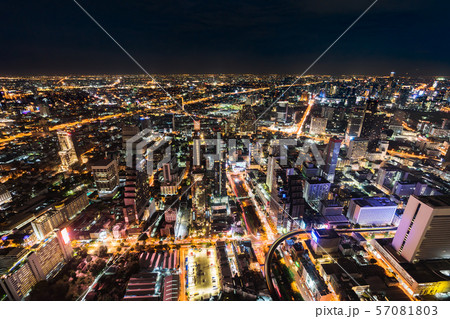 Bangkok city at night, Thailand 57081803