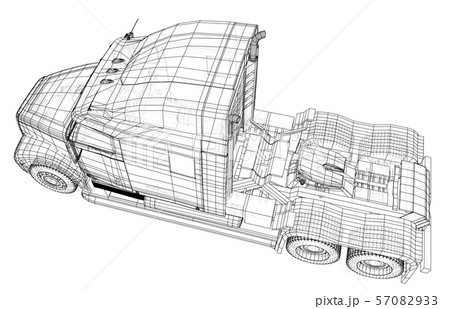 Commercial Delivery Cargo Truck vector for brand identity and advertising isolated. Created Commercial Delivery Cargo Truck vector for brand identity and advertising isolated. Created 57082933