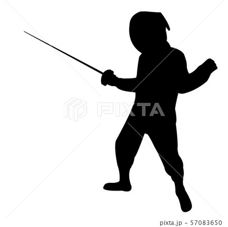 swordplayer girl body silhouette vector swordplayer girl body silhouette vector 57083650