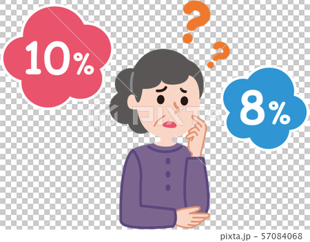 Consumption tax increase worried housewife 57084068