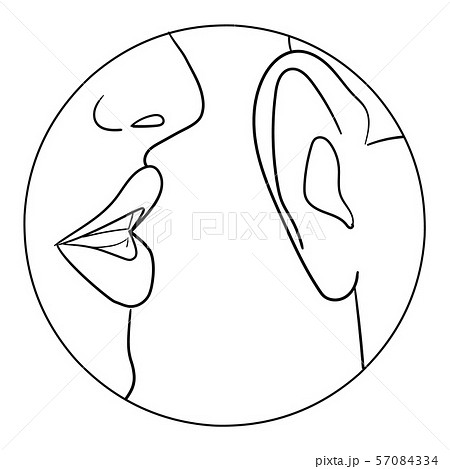 Woman talking and another man listening Woman talking and another man listening 57084334