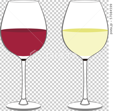 グラスに入ったワインのイラストのイラスト素材