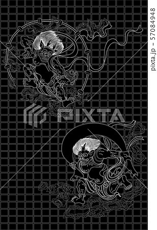 風神雷神図屏風線反転縦 57084948