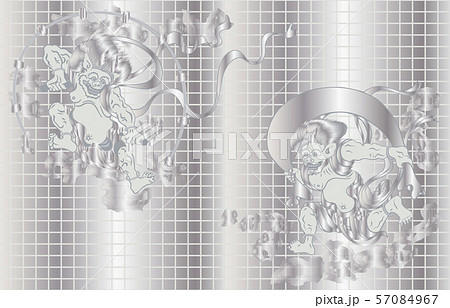 風神雷神図屏風銀横 57084967
