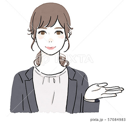 案内する女性 57084983