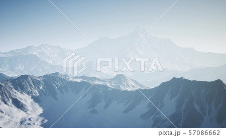 Alps Mountains From The Airのイラスト素材