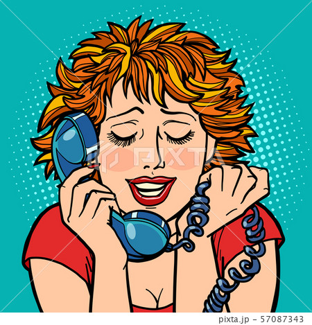 woman embarrassed embarrassment shame. telephone conversation 57087343