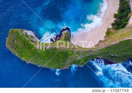 Aerial view of Kelingking Beach in Nusa Penida 57087749