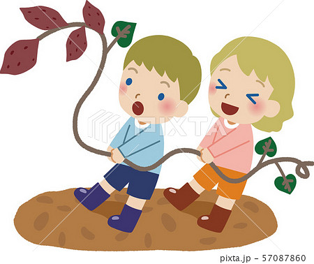 芋ほりのイラスト6のイラスト素材