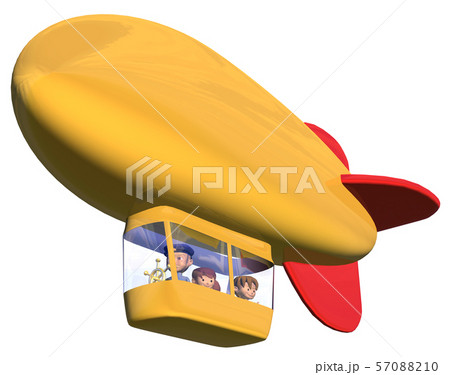 飛行船のイラスト素材