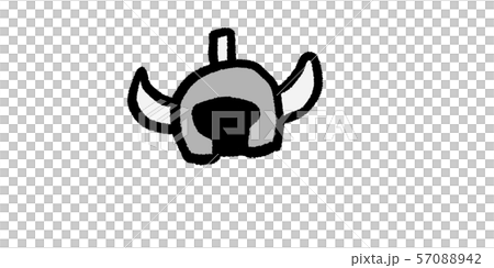 カブト,かぶと,兜,防具,ゲーム,RPG,イラスト,手書き,手描き,アナログ,シンプル,落書き 57088942