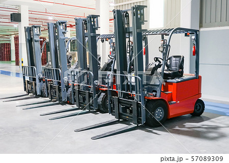 forklift loader pallet stacker truck equipment at warehouse 57089309