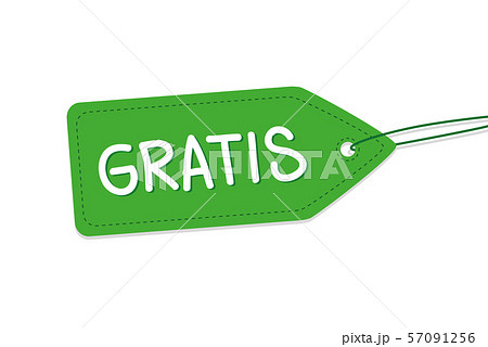 green label with gratis text green label with gratis text 57091256