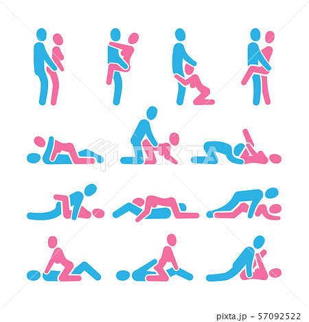 Sexual position vector icons