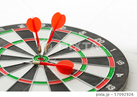 Circular target marked with dart with defocused or Circular target marked with dart with defocused or 57092926