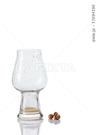 Empty Beer glass with drops Empty Beer glass with drops 57094390