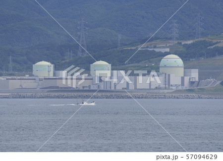 北海道岩内町から泊原子力発電所の風景を撮影 57094629
