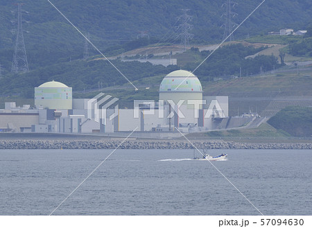 北海道岩内町から泊原子力発電所の風景を撮影 57094630