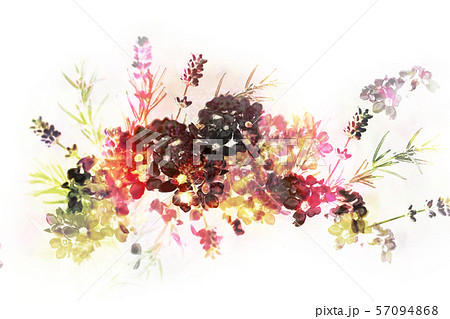 ボタニカルイメージのピンクの美しい花のコラージュ合成の背景グラフィックスのイラスト素材