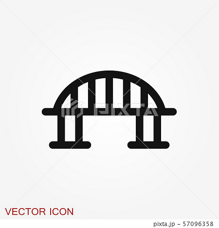Bridge icon in flat style. Road business concept. 57096358