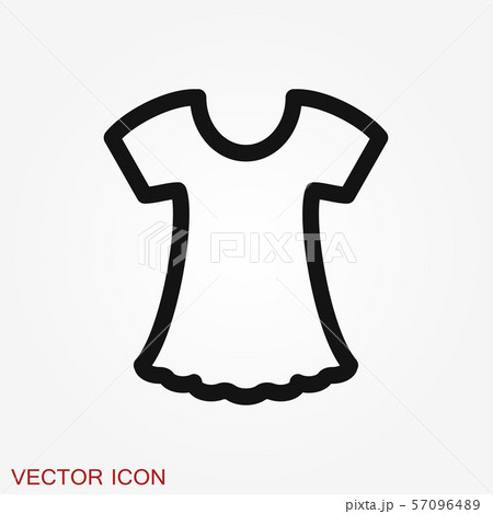 Woman blouse icon, tunic flat vector illustration 57096489