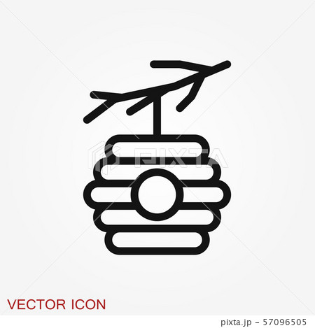 Beehive vector icon. beehive sign on background. Beehive vector icon. beehive sign on background. 57096505