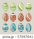 Set of 12 simple patterned easter eggs, striped 57097641