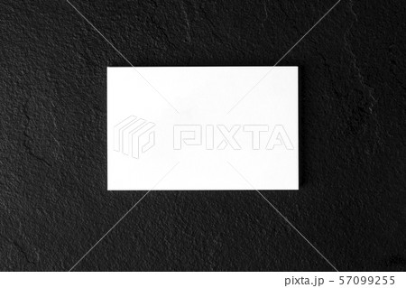 White business card mock-up on a black slate background 57099255