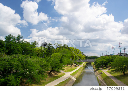岡崎城天守と坂谷橋 57099851