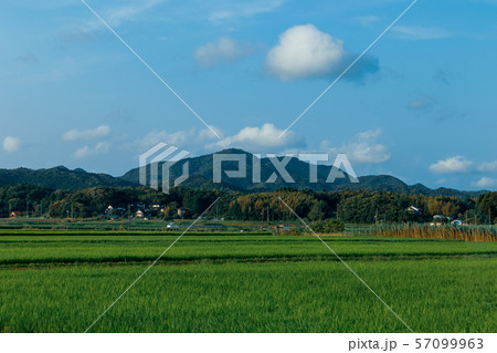 田んぼのある風景の写真素材 [57099963] - PIXTA