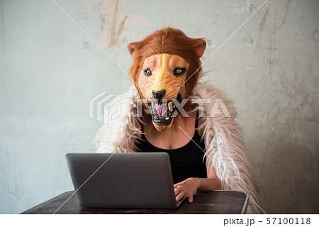 Illegal business over internet by lion mask girl Illegal business over internet by lion mask girl 57100118