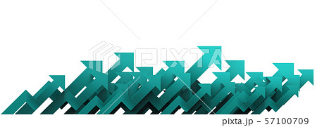 Green arrow. Growing business background. 57100709
