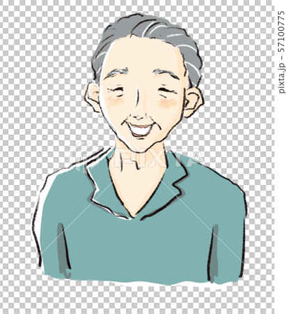 笑顔のおじいちゃん 57100775