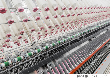 spools of thread at a textile factory spools of thread at a textile factory 57100982