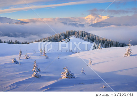 Winter in the mountains Winter in the mountains 57101743