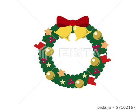 クリスマスリースのイラスト01のイラスト素材