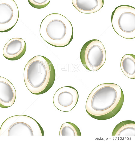 Coconut slice isolated on white background. Coconut slice isolated on white background. 57102452