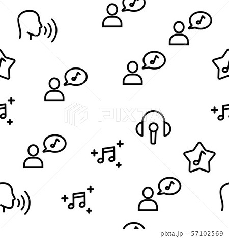 Different Singing Vector Seamless Pattern 57102569