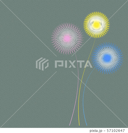 Abstract green background with colored flower. Abstract green background with colored flower. 57102647