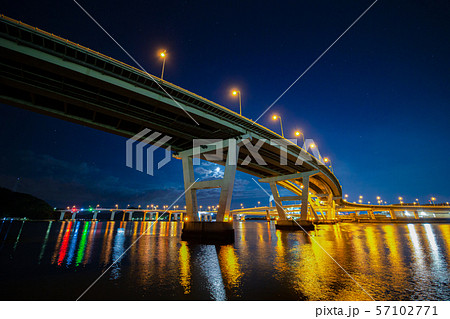 夜景　海田大橋、仁保ジャンクション 57102771